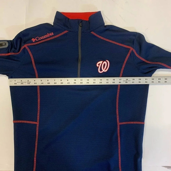 Columbia Men's Washington Senators Shotgun 1/4 Zip Long‎ Sleeve Pullover Size M - Picture 11 of 13